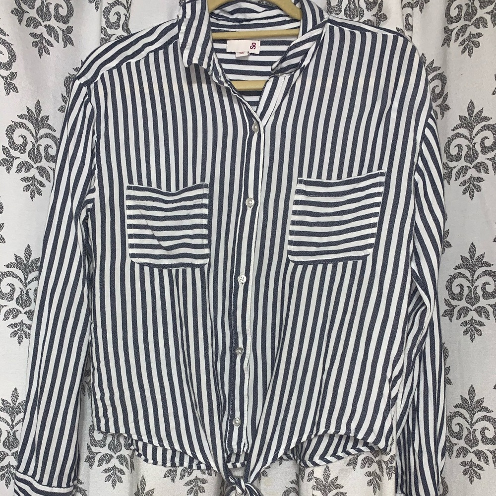 Button down striped shirt